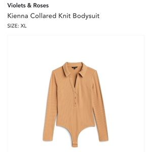 Collared knit bodysuit